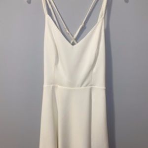 Backless Short White Dress